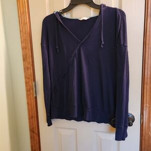 Weatherproof Vintage Lightweight Pullover Hoodie Navy Blue sz L